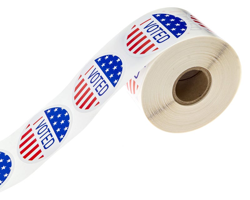 SBlabels I Voted Stickers / 500 Patriotic Voting Election Stickers / 2" Round Red White Blue Vote Label/Made in The USA - Image 3